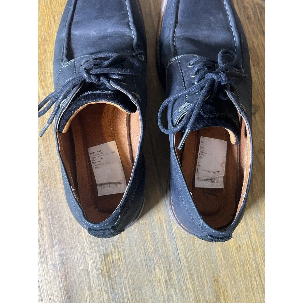 Florsheim Men’s Lodge Moc Toe Oxford Shoes Black Lace Up Size 10
